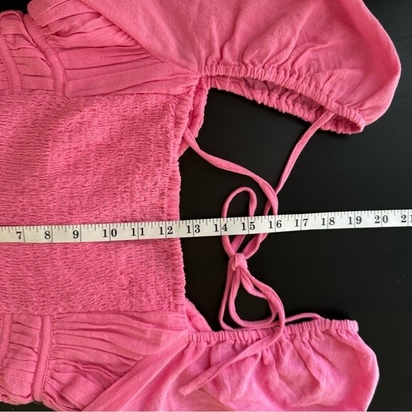 Free People pink tight-fitting cropped blouse Size M - Picture 10 of 10